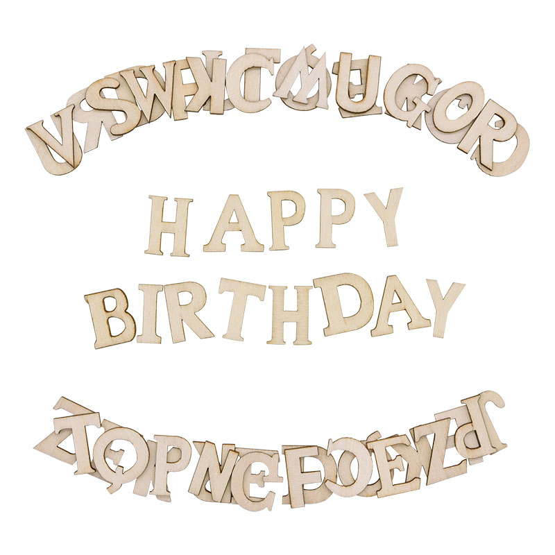Embellishments For Scrapbooking - 100 pz lettere alfabeto in legno