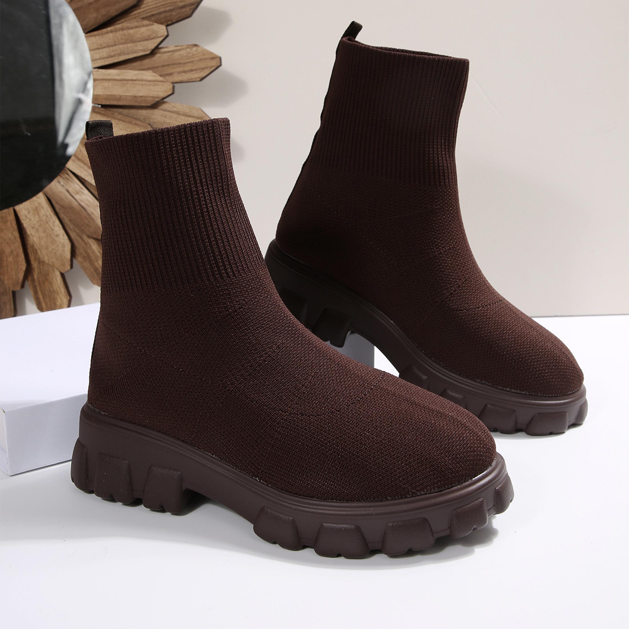 Embellish Knit - Stivaletti da Donna Comodi con Punta