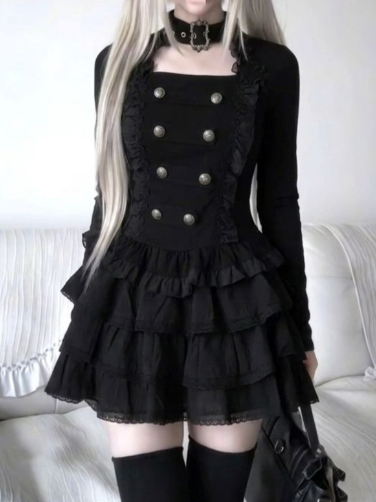 Elastic Lace Trim - Set Gotico Harajuku Lolita 2 Pezzi