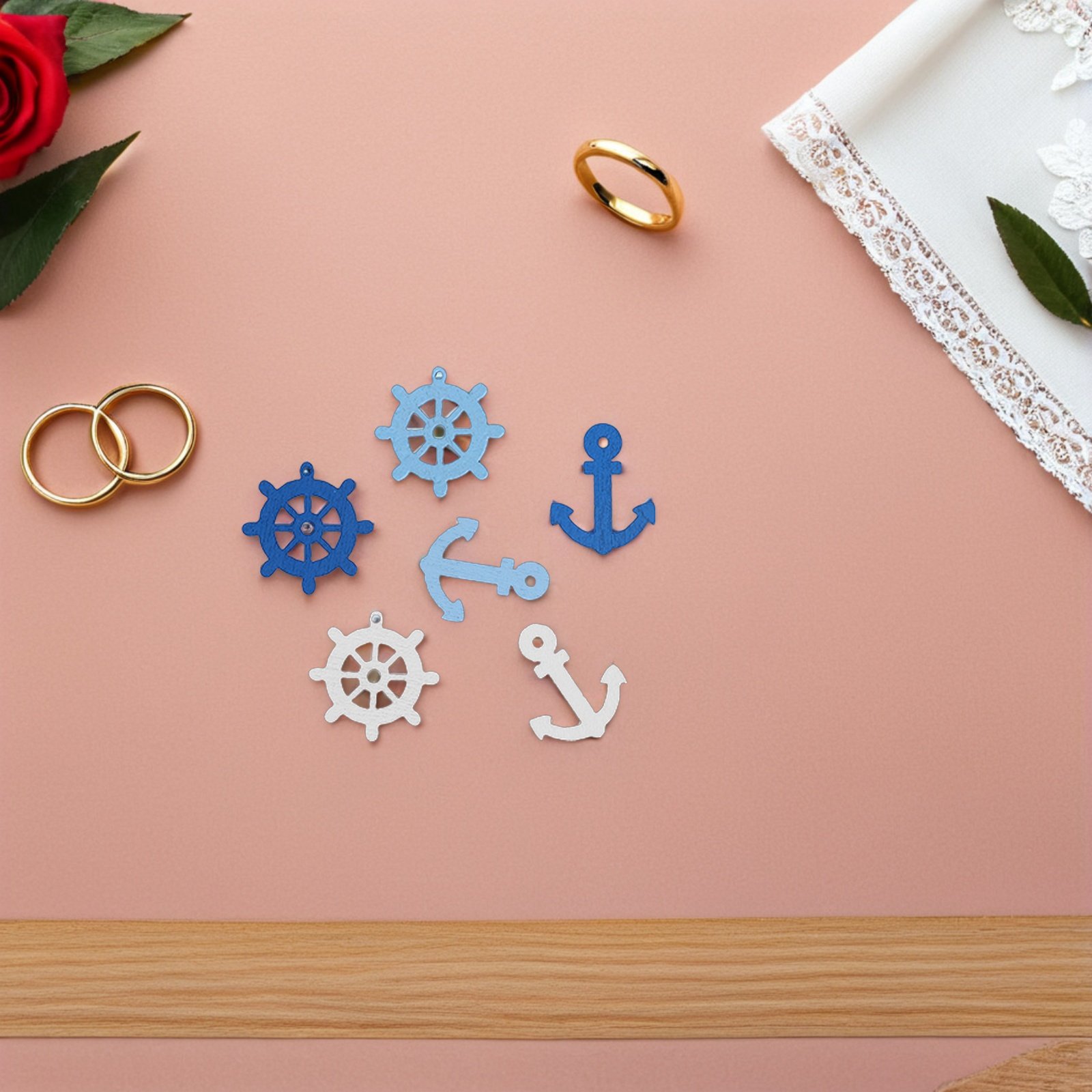 Embellishments For Scrapbooking - 100 Pezzi Mini Ciondoli Ancora in