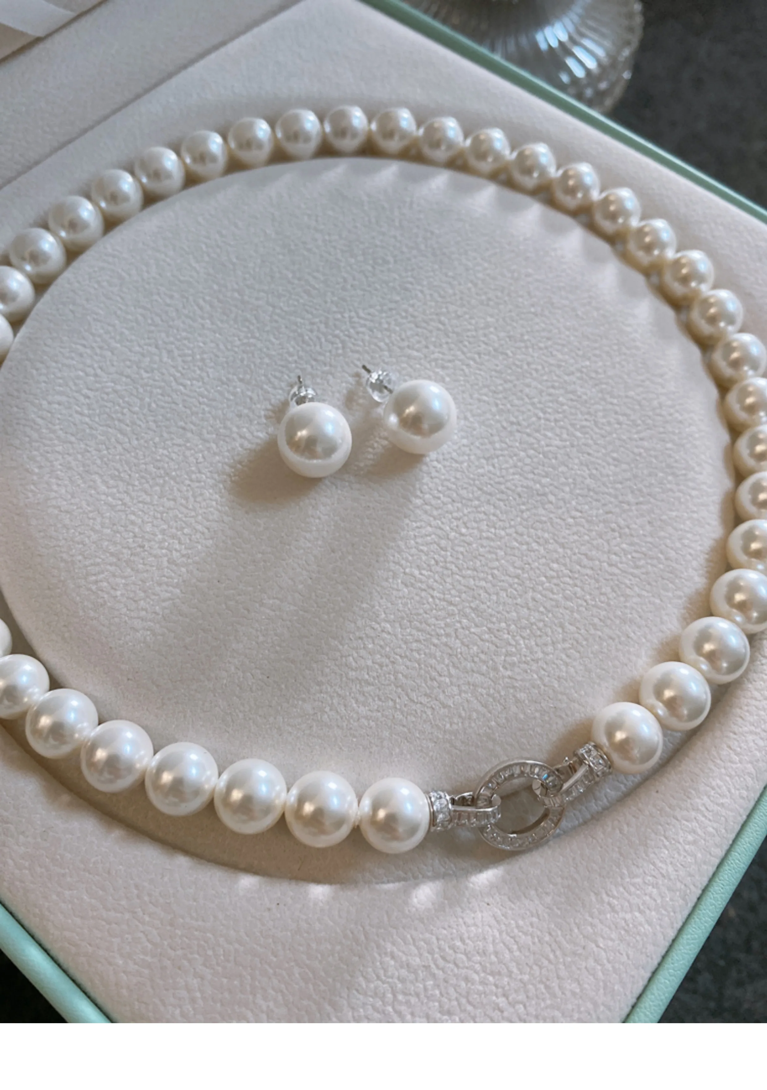 Pearl Trim Chain - Splendido AAAA++9-10mm 10-11mm Collana di perle